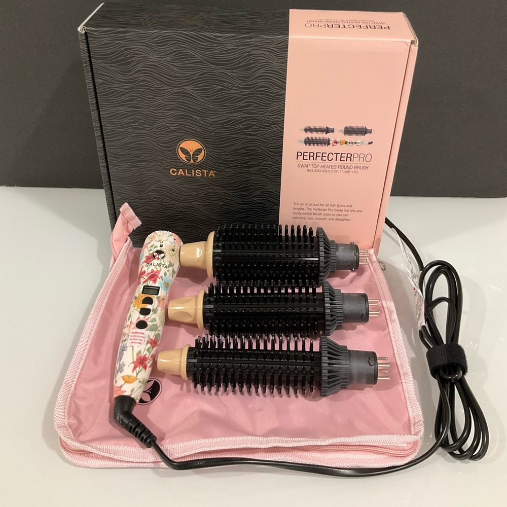 Calista Perfecter Pro Swap Top Heated Round Brush Style .75" 1" 1.5" Sil…